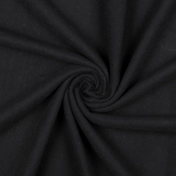 Bio Baumwollfleece – Schwarz – kuschelig weicher Fleece aus 100 % Organic Cotton
