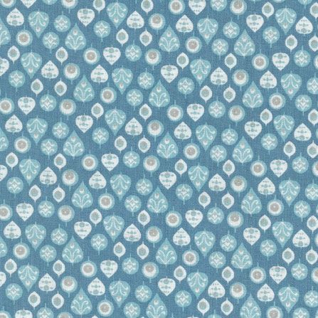 Baumwolle Tropfen Blätter dunkelblau - Serie Kitzbühel von Westfalenstoffe Winter