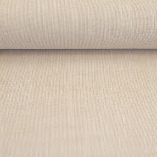 Baumwolle Chambray Leinenstruktur beige sand – Serie Sanna von Swafing