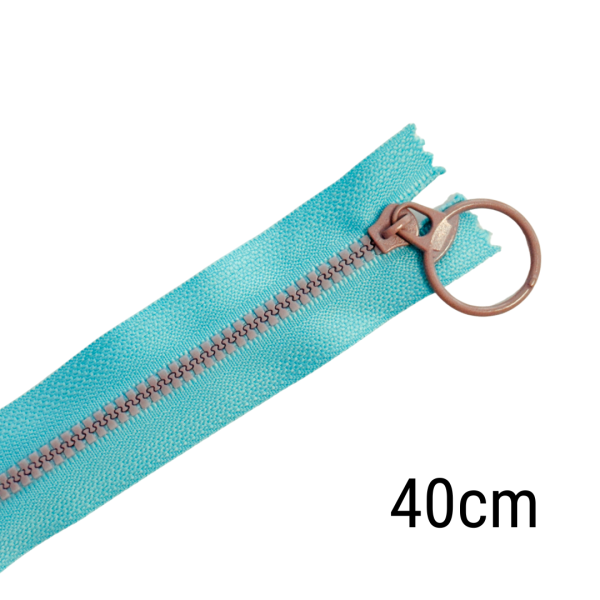 Reißverschluss Color Pop 40cm lang aqua flieder für Taschen & Mäppchen