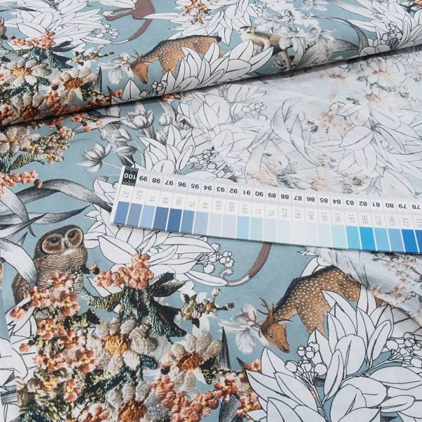 luftige Bio Baumwolle Affen Blumen Bambus - Cotton Lawn Mari von C. Pauli