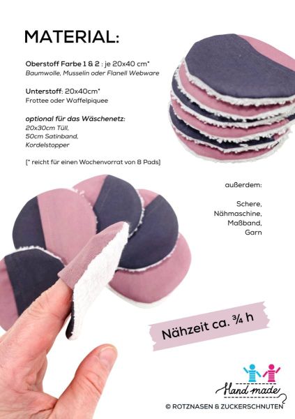 Schnittmuster Beauty Pads mit Wäschenetz – Nähanleitung für Anfänger