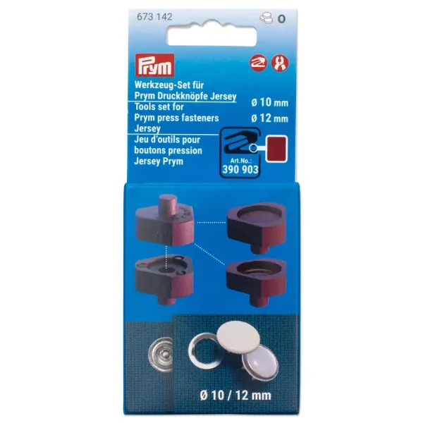 Werkzeugset für das Prym Vario Creative Tool für Jersey Druckknöpfe 10 + 12mm