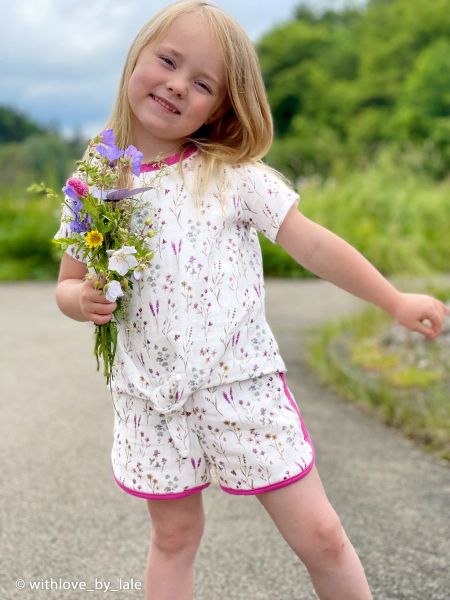 Double Slub Musselin zarte Blüten Gräser weiß – Double Gauze Wild Meadow by Swafing