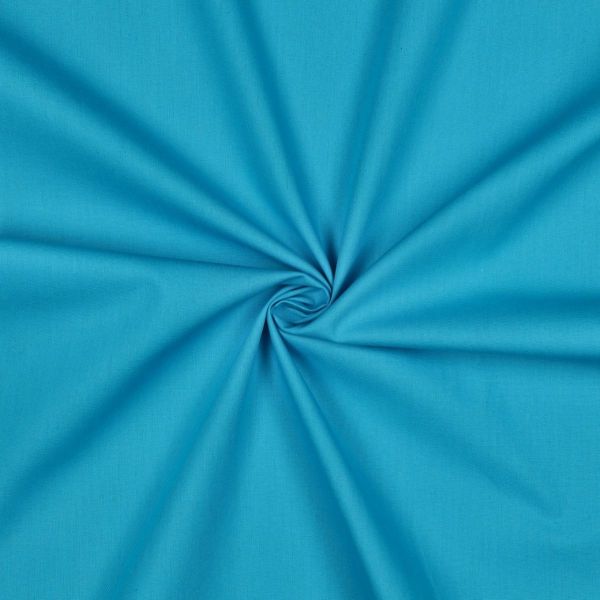 Baumwollstoff uni hell türkis - Baumwolle Popeline – Cotton Poplin light turquoise