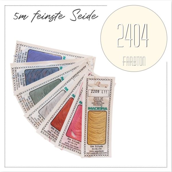 Stickgarn Madeira Silk creme beige 2404 - Sticktwist aus feinster Seide zum Sticken und Applizieren