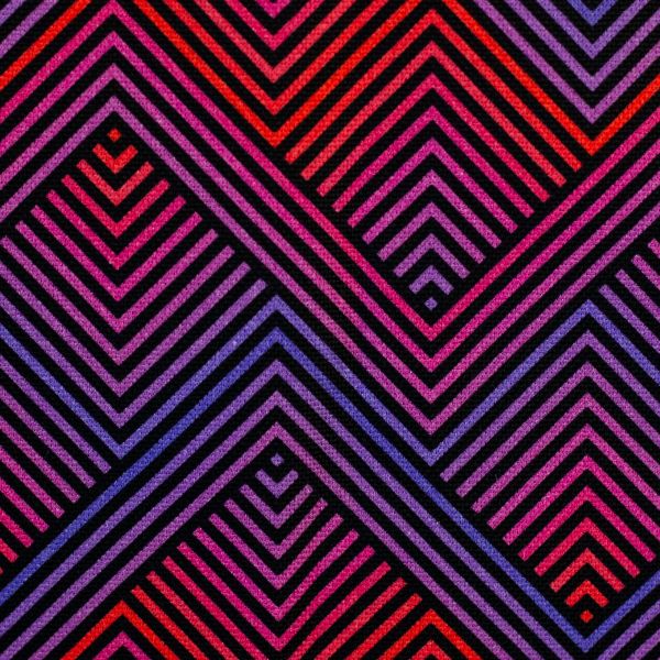 Canvas Abby geometrisch pink-lila-rot auf Schwarz – Swafing