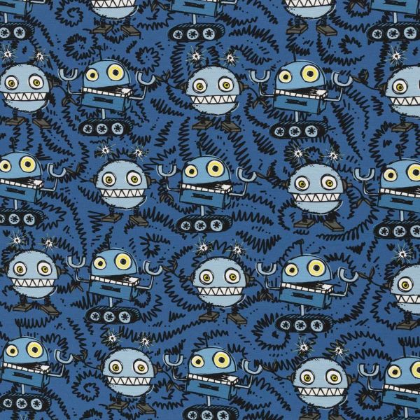 Jersey Roboter on tour blau - Happy Metal by Steinbeck von Swafing