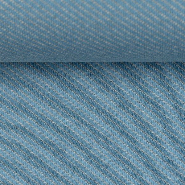 Jacquard Jersey diagonale Streifen hellblau – Serie Serge von Swafing
