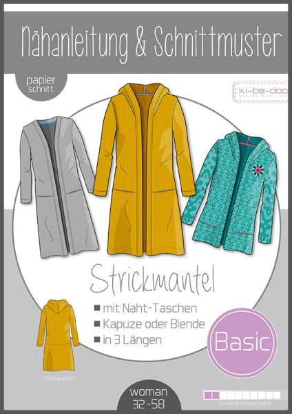 Schnittmuster Basic Strickmantel von KiBaDoo