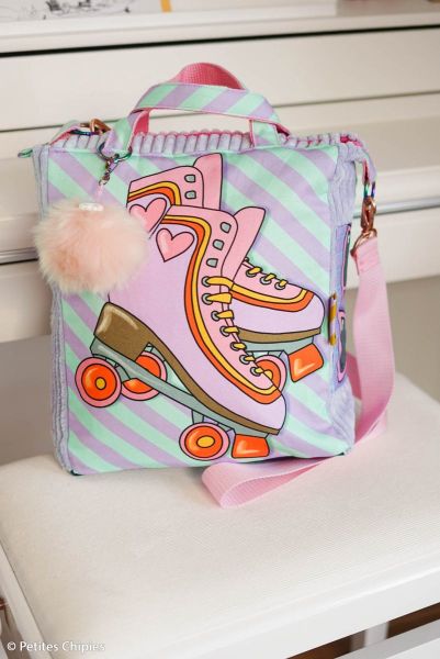 DIY Nähset Cherry Picking Bag Dackel und Rollschuhe - Beutel Tasche Panel 95x140cm
