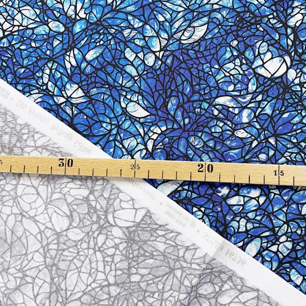 Baumwolle Glas abstrakt blau - Serie Cat Aristry by Peggy Collins