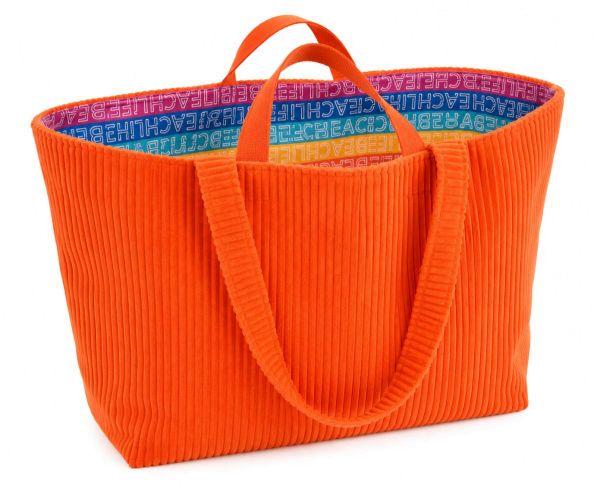 Taschen-Stoffpaket orange – Breitcord, bunter Baumwollstoff & Gurtband