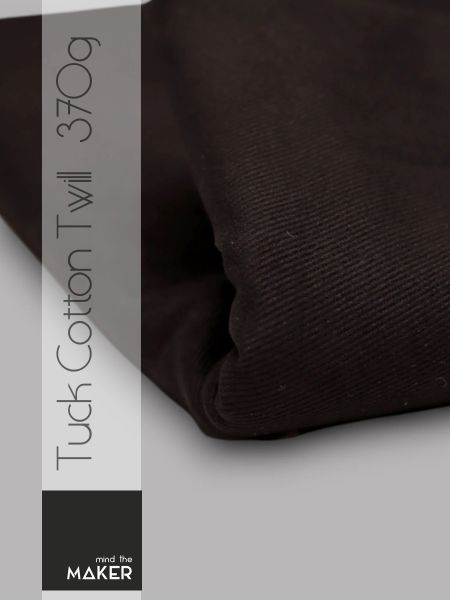 TUCK COTTIN TWILL in schwarz - 370g aus Baumwolle von Mind the Maker