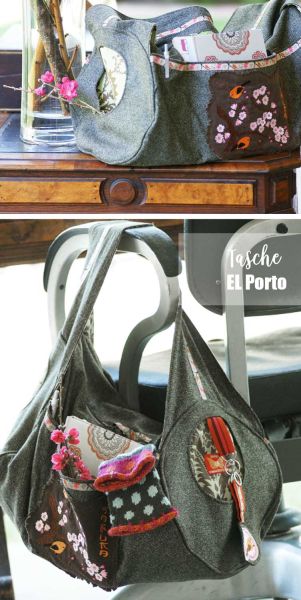 SALE - große Tasche Weekender Sporttasche El Porto – Schnittmuster Farbenmix