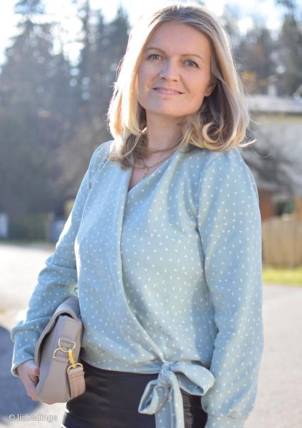 Jacquard Strickstoff Dreiecke helles mint grün – Kuschelstrick von Swafing