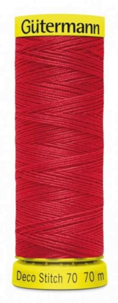 Deco Stitch 70 rot - 70m kräftiges Nähgarn Fb. 0156 von Gütermann für Zierstiche und Steppnähte