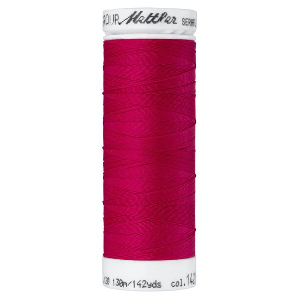 Seraflex Elastikgarn himbeere pink - 130m Nähgarn für elastische Nähte No.120 von Mettler