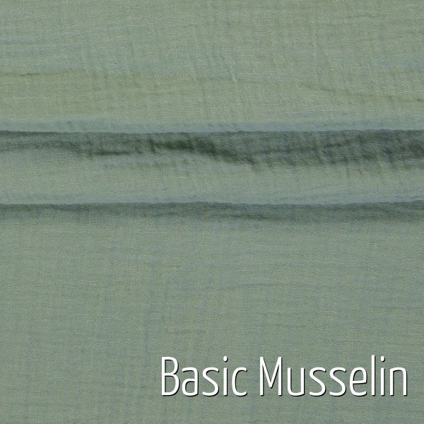 Basic Baumwolle Musselin uni hell mint - Double Gauze Baby Muslin