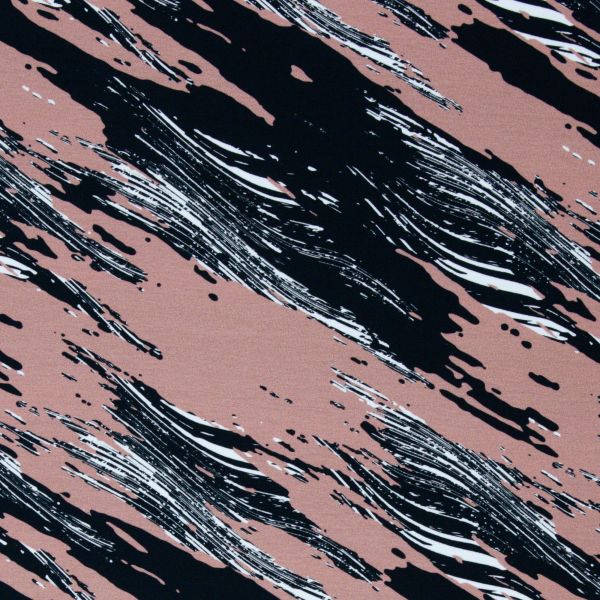 Sweat abstraktes Scratch Muster altrosa - French Terry Sandro von Swafing