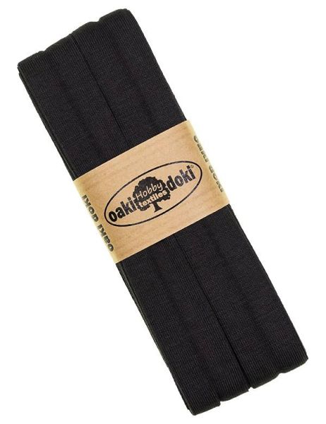 3m Elastisches Schrägband aus Jersey navy anthrazit - Jerseyschrägband 40/20/10