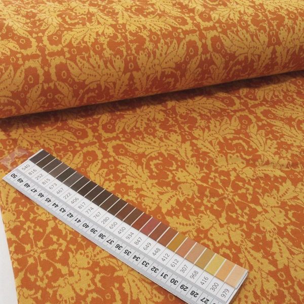 Strick Jacquard Ornamente senf gelb ocker für Cardigan & Co.