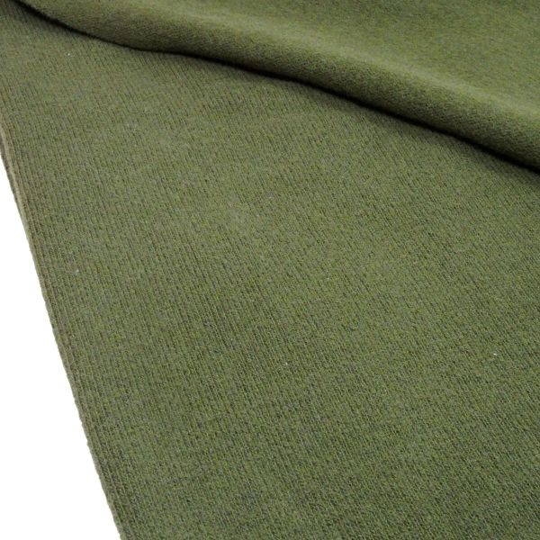 Weicher Strickstoff dunkles oliv – BENE uni grün von Swafing