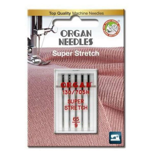 ORGAN Nähmaschinen Nadeln – Super Stretch 65/9 für feine Jersey und Strickstoffe