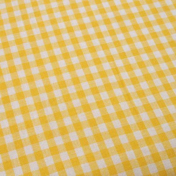 SALE - Baumwolle Vichy Karo 5mm gelb – Georgsdorg von Swafing