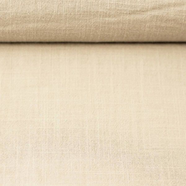 Double Slub Musselin sand beige – Double Gauze Sorea aus Baumwolle