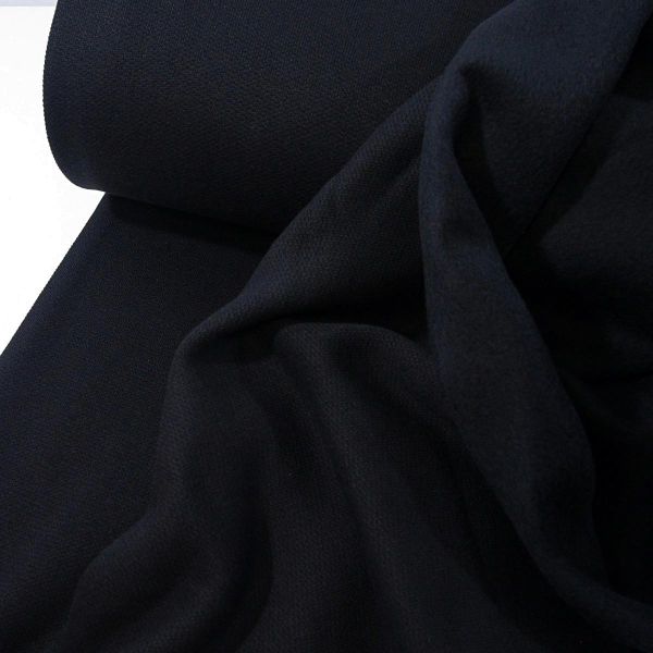 Butterweicher Strick Sweat Baumwolle mit Kaschmir schwarz - Mind the Maker Organic Woolen Fleece Swe