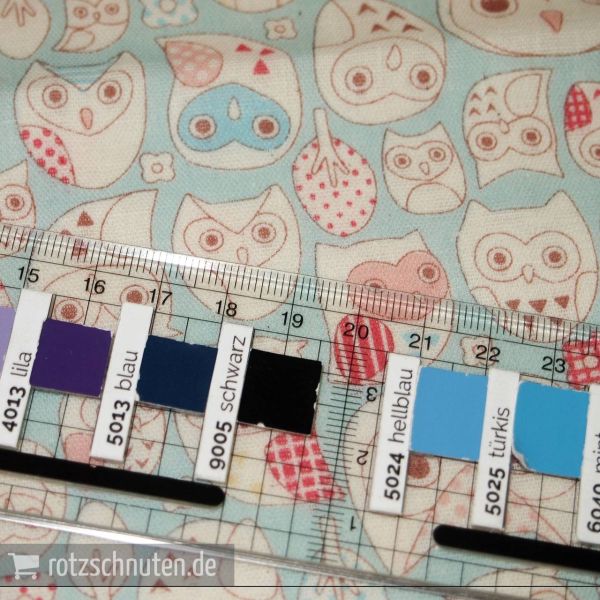 Double Gauze Owls blue – kleine Eulen in hellblau – Kokka Baumwolle Musselin Japan