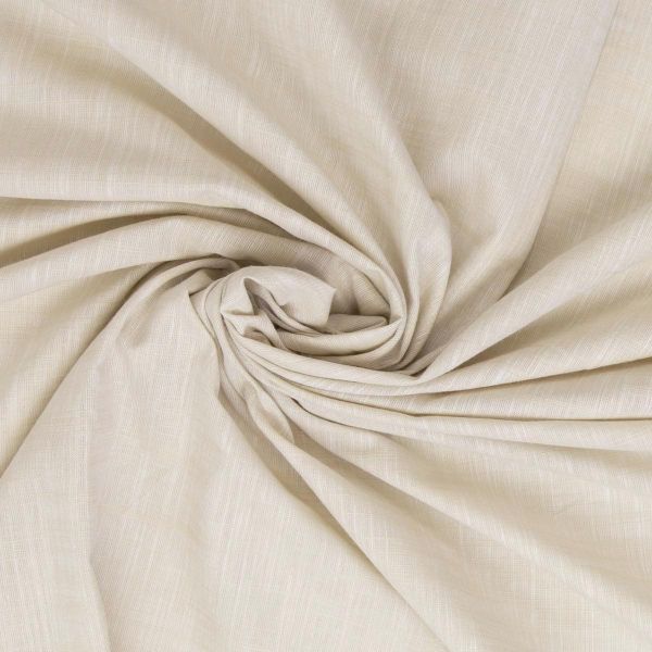Baumwolle Chambray Leinenstruktur beige sand – Sanna Marin von Swafing