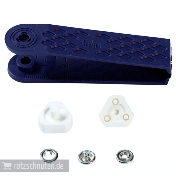 10 Jersey Druckknöpfe PRYM – 8mm silber mit Werkzeug - Metall Druckknopf