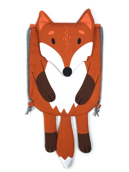 DIY Nähset Turnbeutel Fuchs von Käselotti - Tierbeutel Panel 75x150cm