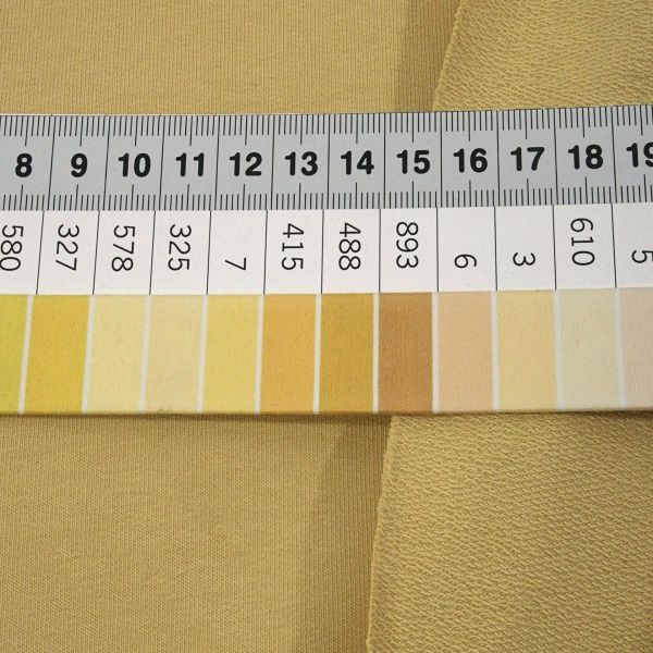 Bio Sweat uni pastell senf – French Terry dusty yellow organic