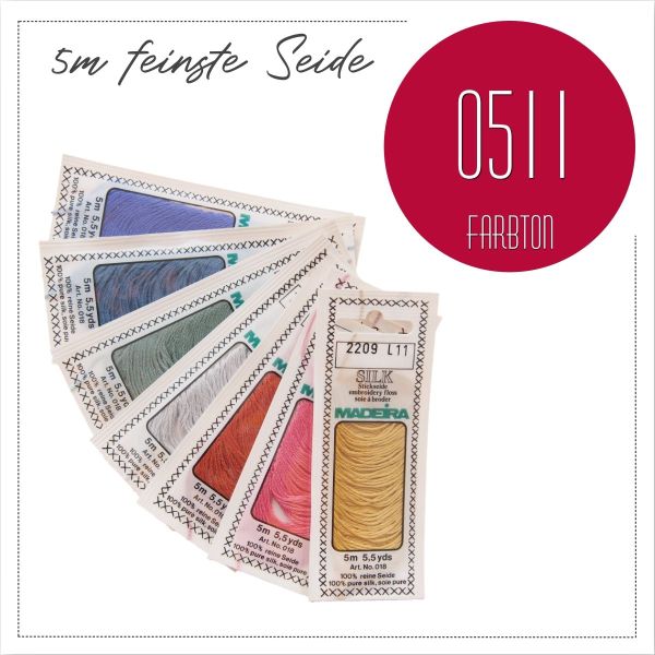 Stickgarn Madeira Silk rot 0511 - Sticktwist aus feinster Seide zum Sticken und Applizieren