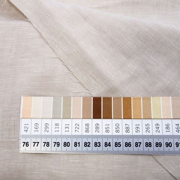 acufactum reines Leinen - natur beige meliert und vorgewaschener Leinenstoff 160g