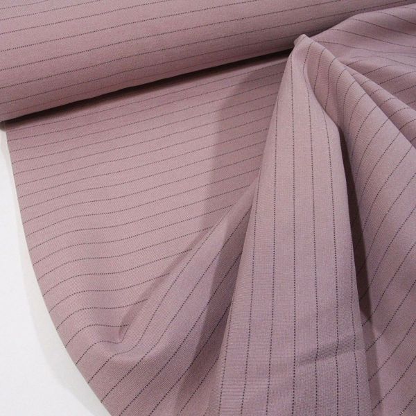 Interlock Jersey mit feinen Metallic Streifen altrosa – Viskosejersey Pia von Swafing