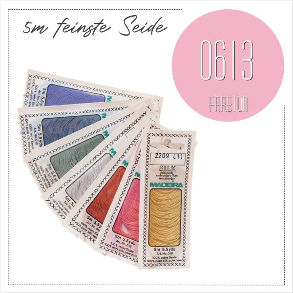 Stickgarn Madeira Silk rosa 0613 - Sticktwist aus feinster Seide zum Sticken und Applizieren