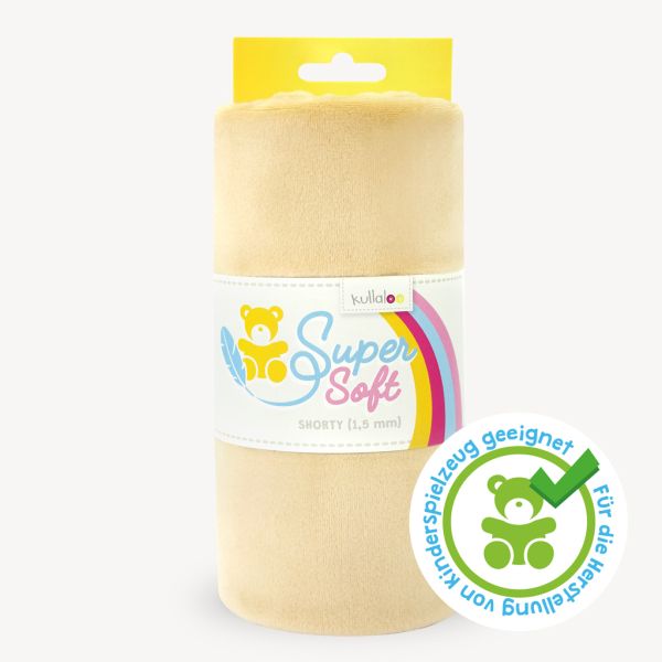 Kullaloo Plüsch SuperSoft Shorty camel beige - Silky Minky Kuschel Nicki 100x75cm