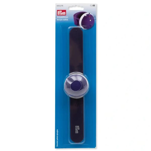Nadelkissen mit Armband von PRYM - Armnadelkissen Silikonband blau