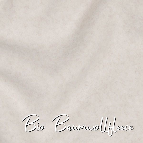 Bio Baumwollfleece – Beige Melange – kuscheliger Fleece aus 100 % Organic Cotton