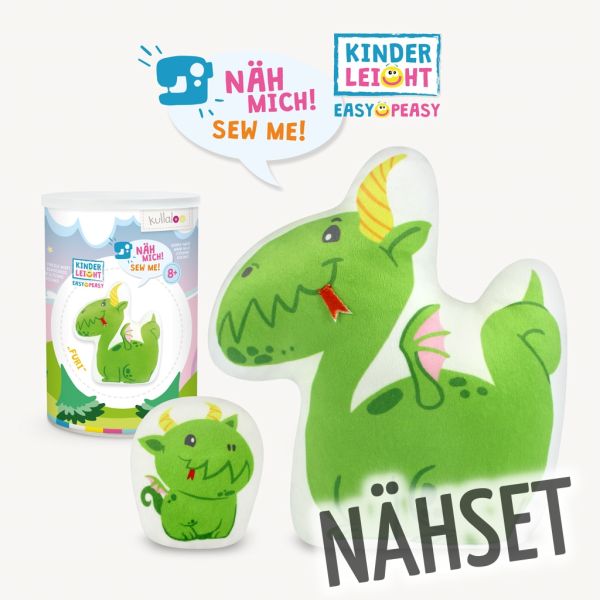 Kullaloo Nähset DRACHE FURI – Nähset für ein Kuscheltier