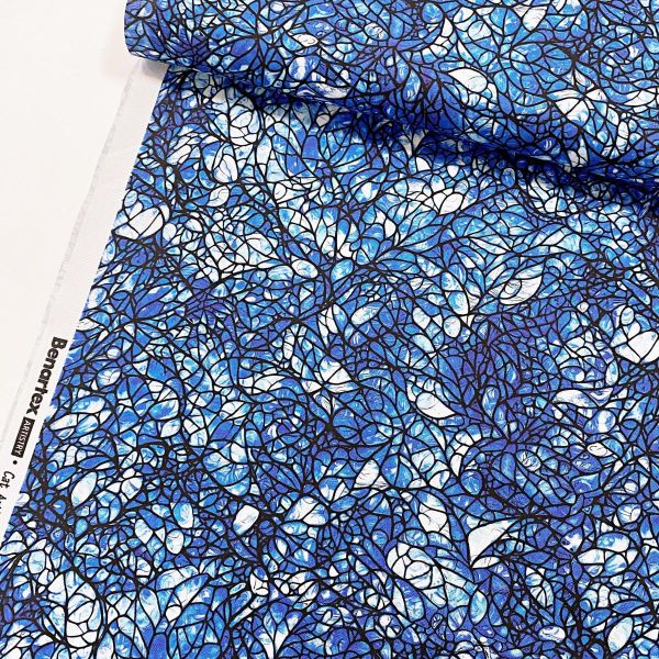 Baumwolle Glas abstrakt blau - Serie Cat Aristry by Peggy Collins