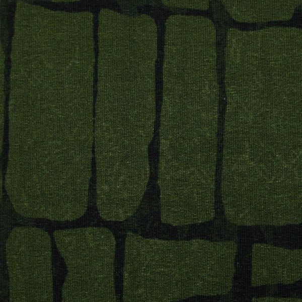 Sweat mit Struktur Druck dunkelgrün - Chestnut Friends Kombi French Terry by Thorsten Berger