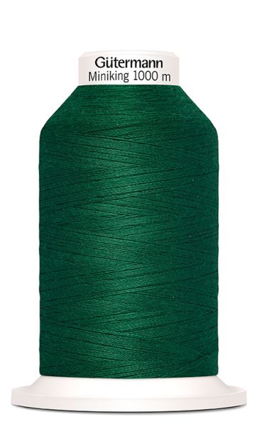 Nähgarn dunkelgrün Fb. 0340 - 1000m Miniking Allesnäher Garn von Gütermann - Nähseide für Overlock Coverlock