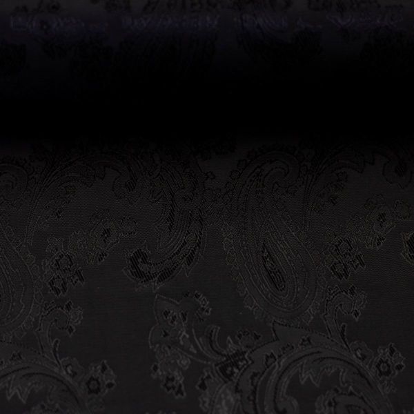 Futtertaft Filati schwarz – Paisley Jacquard von Swafing