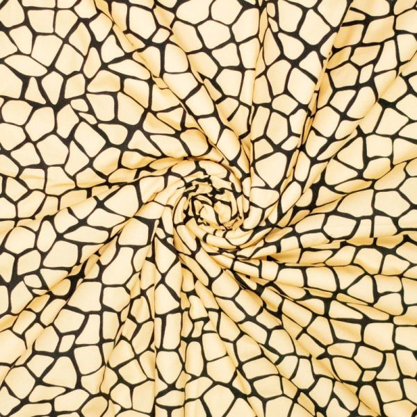 Baumwoll-Popeline mit Giraffen Muster - Baumwollstoff mit Animal Print