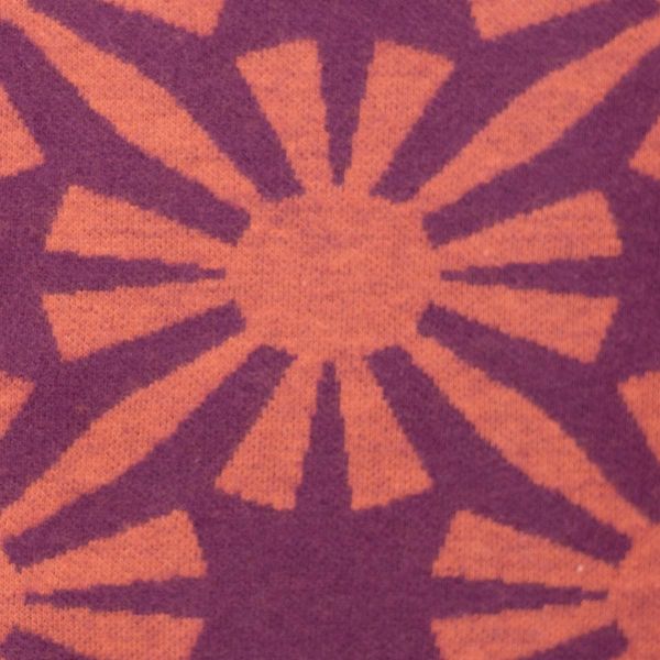 Kuschel Jacquard Jersey Sonne beere – Kuschelstrick Herbst von Swafing